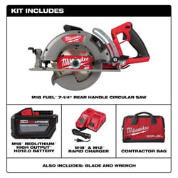 Milwaukee M18 FUEL 7-1/4 in. Cordless Brushless Rear Handle Circular Saw Kit (Battery & Charger)