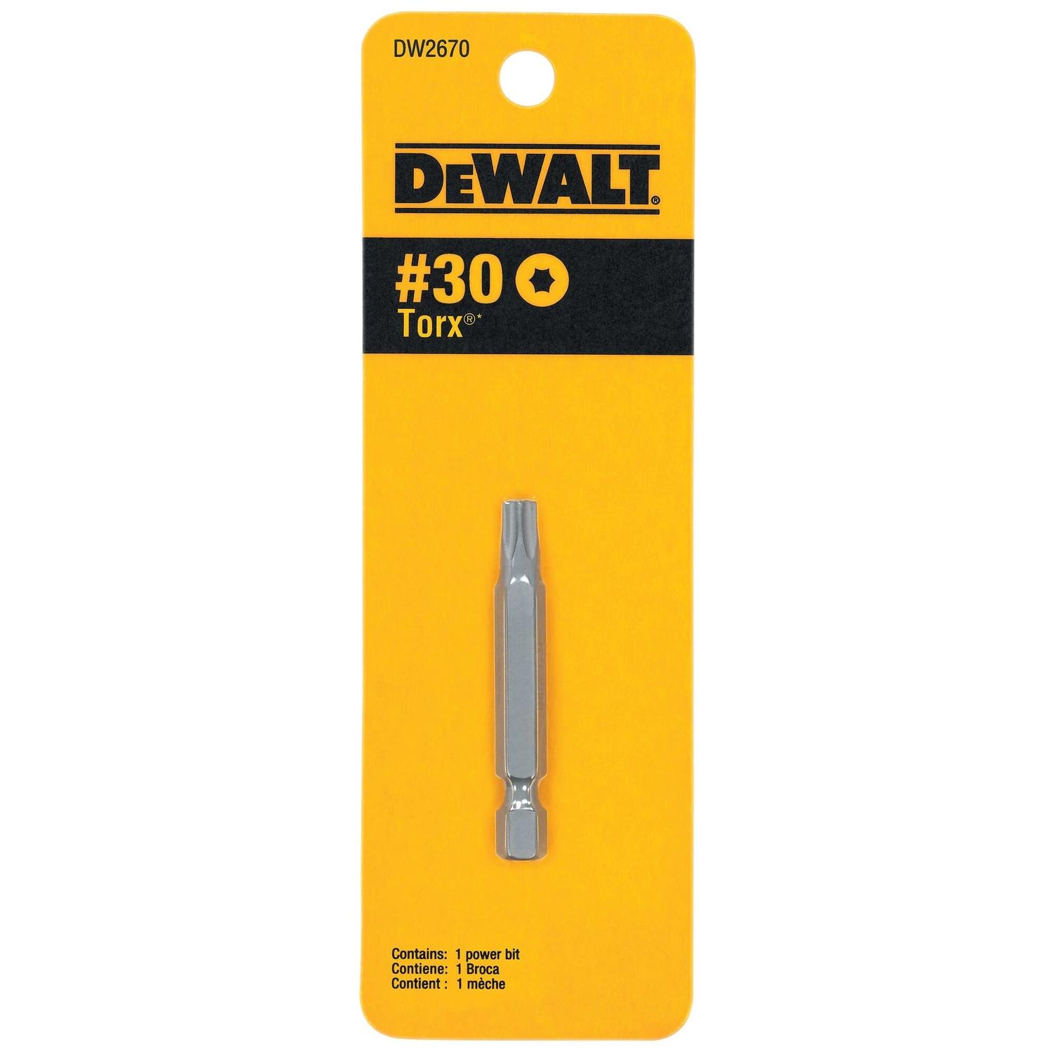 Photos - Drill Bit DeWALT Torx #30 in. X 2 in. L Screwdriver Bit Heat-Treated Steel 1 pc DW26 