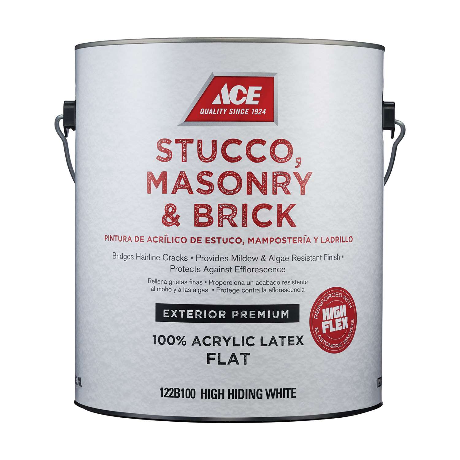 Ace Flat HighHiding White Acrylic Latex Stucco, Masonry and Brick