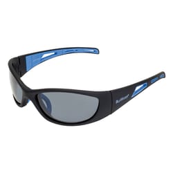 BluWater Buoyant Unisex Black/Blue Frame Gray Lens Polarized Sunglasses