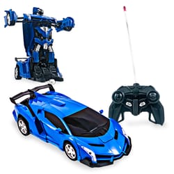 Flipo Remote Control Transforming Car Blue