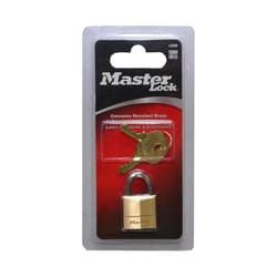 Master Lock 120D 3/4 in. H X 7/16 in. W X 3/4 in. L Brass Pin Cylinder Padlock