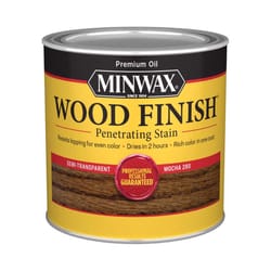 Minwax Wood Finish Semi-Transparent Satin Mocha Oil-Based Penetrating Wood Stain 1/2 pt