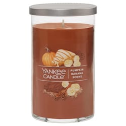 Yankee Candle Signature Brown Pumpkin Banana Scone Scent Pillar Candle 14.25 oz