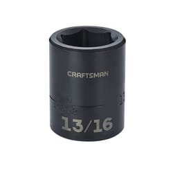 Craftsman 13/16 in. X 1/2 in. drive SAE 6 Point Shallow Shallow Socket 1 pc