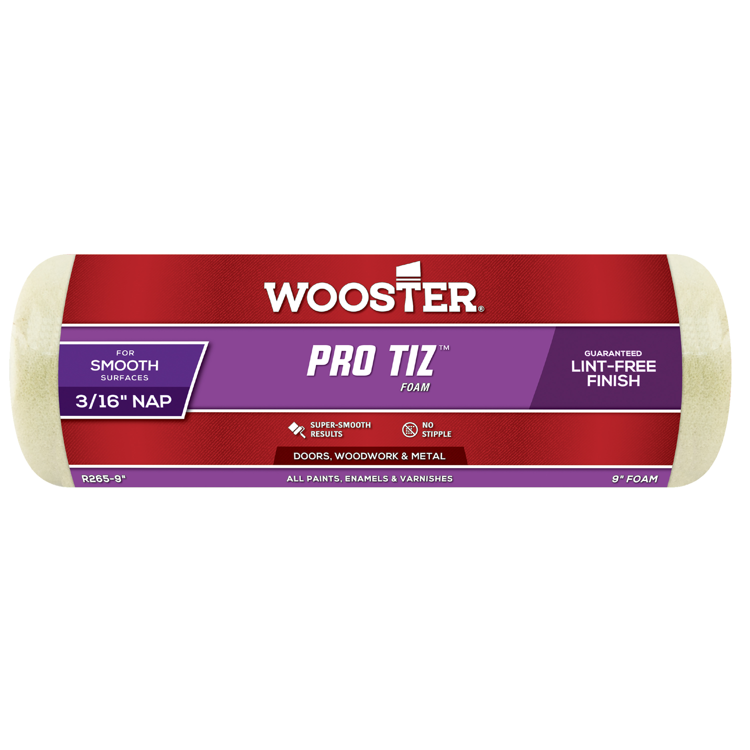 Photos - Putty Knife / Painting Tool Wooster Pro Tiz Foam 9 in. W X 3/16 in. Regular Paint Roller Cover 1 pk R2