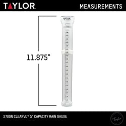 Taylor ClearVu Round Rain Gauge Bracket 4.5 in. W X 15 in. L