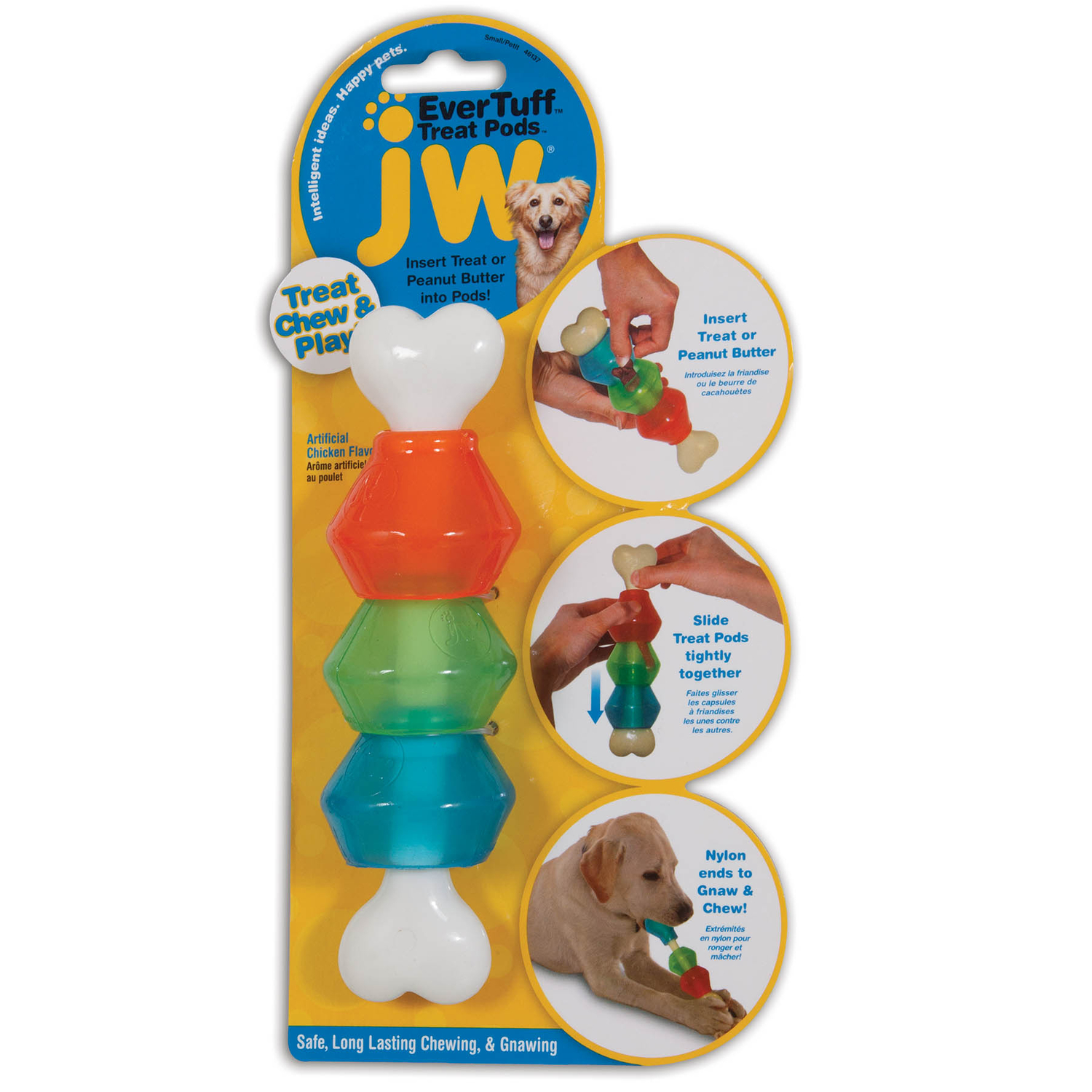 Photos - Other interior and decor JW Pet Treat Pods Multicolored Nylon Dog Treat Toy/Dispenser Small 1 pk 46 