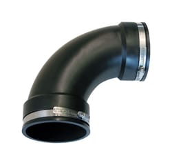 Fernco Schedule 40 4 in. Hub X 4 in. D Hub PVC Elbow