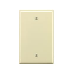 Leviton Light Almond 1 gang Thermoplastic Blank Wall Plate 1 pk