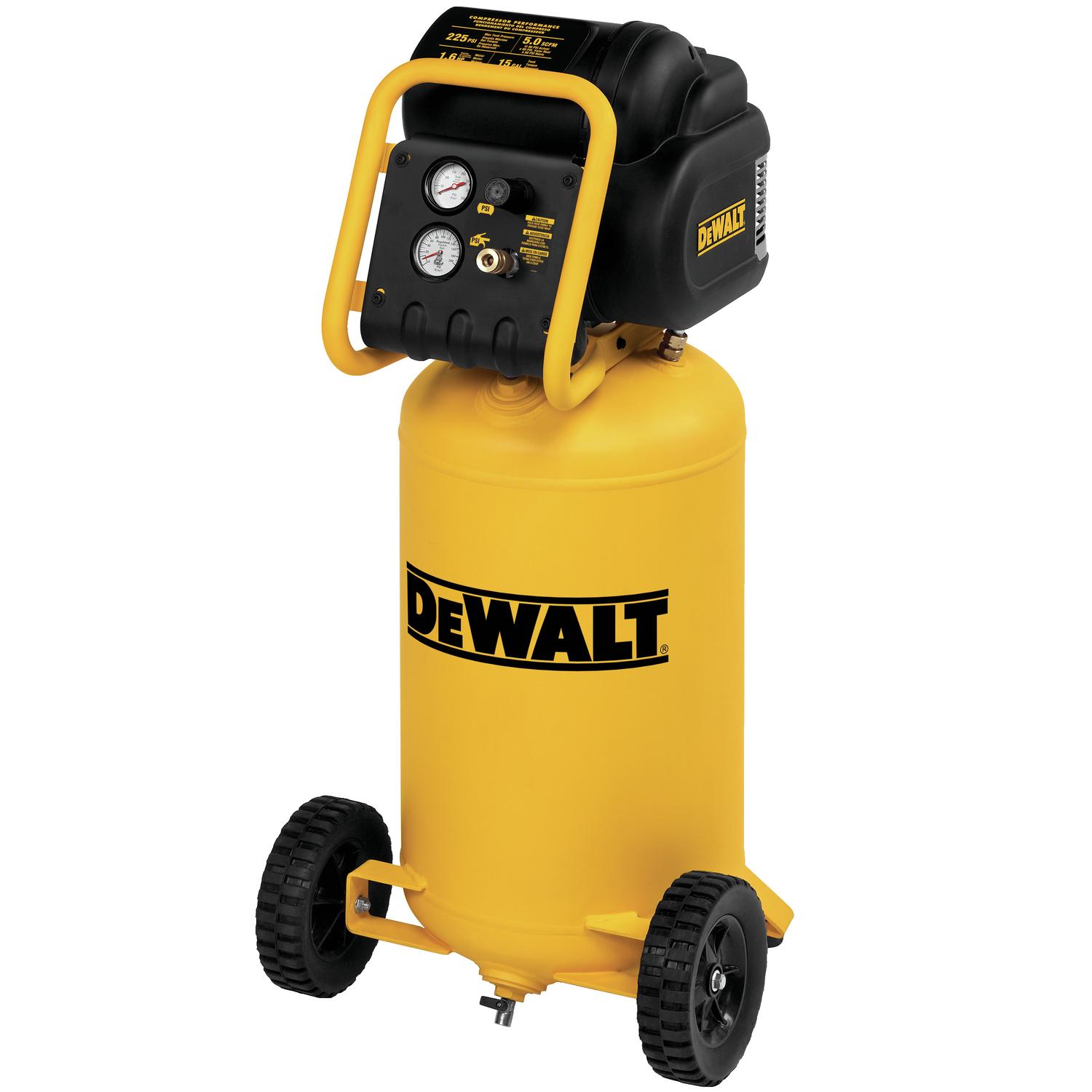 DeWalt 15 gal Vertical Portable Air Compressor Tank 225 psi 1.6 HP Mfr D55168 Ace Hardware