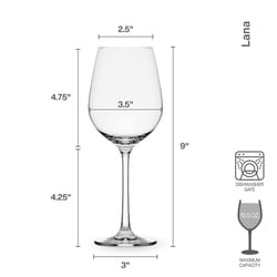 Mikasa 15.5 oz Clear Glass Lana White Wine Glass