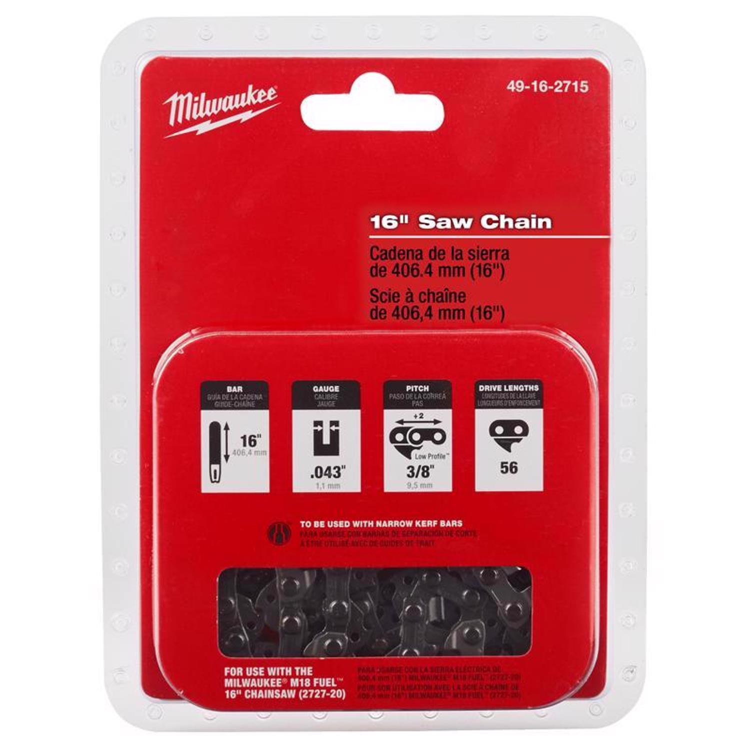 Milwaukee 16 in. Chainsaw Chain 56 links