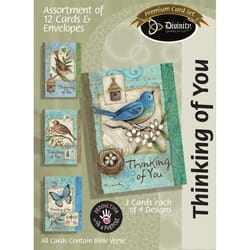 Divinity Thinking of You Blue Birds Boxed Card 12 pk