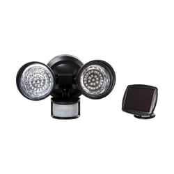 Glitzhome Dusk to Dawn Solar Powered LED Black Security Floodlight