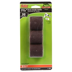 Gator 1.5 in. D X 1.5 in. L Aluminum Oxide Abrasive Sleeve Refill 50 Grit Coarse 3 pc