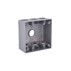 Bell 30.2 cu in Square Aluminum 2 gang Weatherproof Box Gray