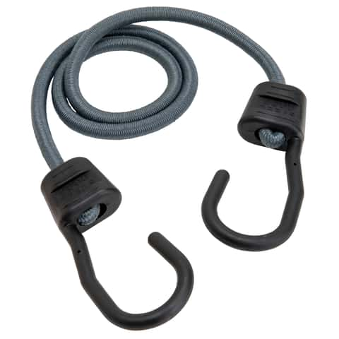 National Hardware Gray Adjustable Bungee Cord 60 in. L 2 pk - Ace