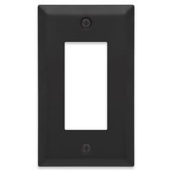 Amerelle Century Matte Black 1 gang Stamped Steel Decorator Wall Plate 1 pk