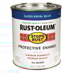 Rust-Oleum  Stops Rust  Gloss  Royal Blue  Oil-Based  Alkyd  Protective Enamel  1 qt. 