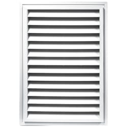 Builders Edge 20 in. W X 30 in. L White Copolymer Gable Vent