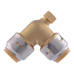 SharkBite 1/2 in. Push-to-Connect X 1/2 in. D Brass 90 Degree Elbow with Drain