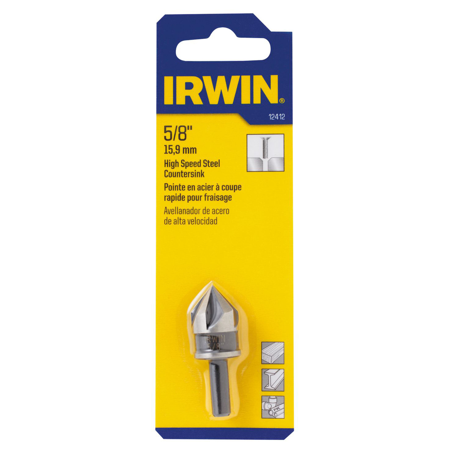 thumbnail interactive-video image 1 of Irwin 5/8 X 6 Inch Rotary Percussion Masonry Drill Bits - 2 Pack (250740), Made In Brazil 1 of 5