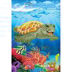Crystal Art Craft Buddy Underwater Turtle Notebook Kit Multicolored