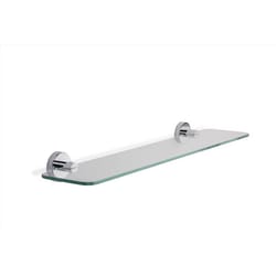 Croydex Metra Chrome Clear/Silver Glass Bathroom Shelf