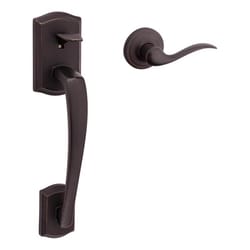 Kwikset Prescott Venetian Bronze Entry Handleset 1-3/4 in.