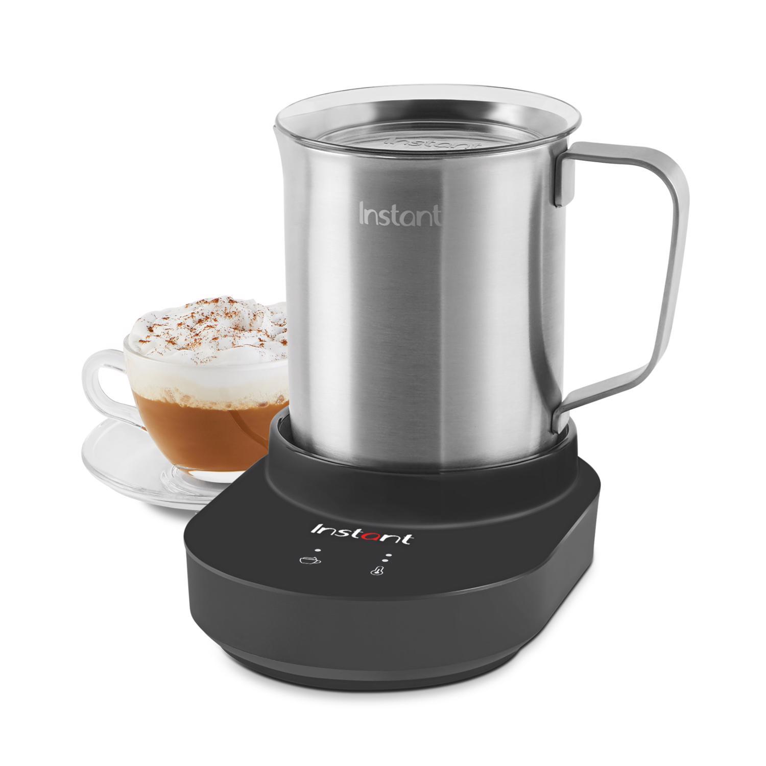 Instant MagicFroth Black/Silver Stainless Steel Milk Frother ‼️has stains ‼️