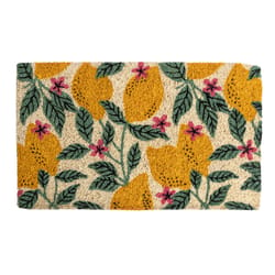 Entryways 30 in. W X 18 in. L Multicolored Lemons Coir Door Mat