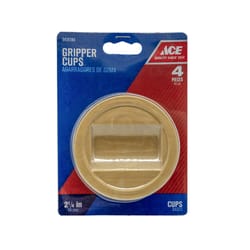 Ace Rubber Non-Slip Cup for Hardwood Floors Brown Round 2-1/4 in. W 4 pk