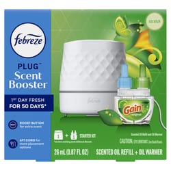 Febreze Plug Scent Booster Gain Original Scent Air Freshener Starter Kit 0.87 oz Solid 1 pk