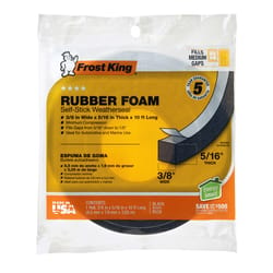 Frost King Black Rubber Foam Weather Seal For Doors and Windows 10 ft. L X 0.32 in.