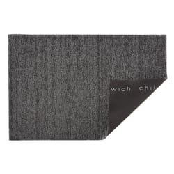 Chilewich 24 in. W X 72 in. L Charcoal/Gray Heathered PVC Vinyl Accent Rug