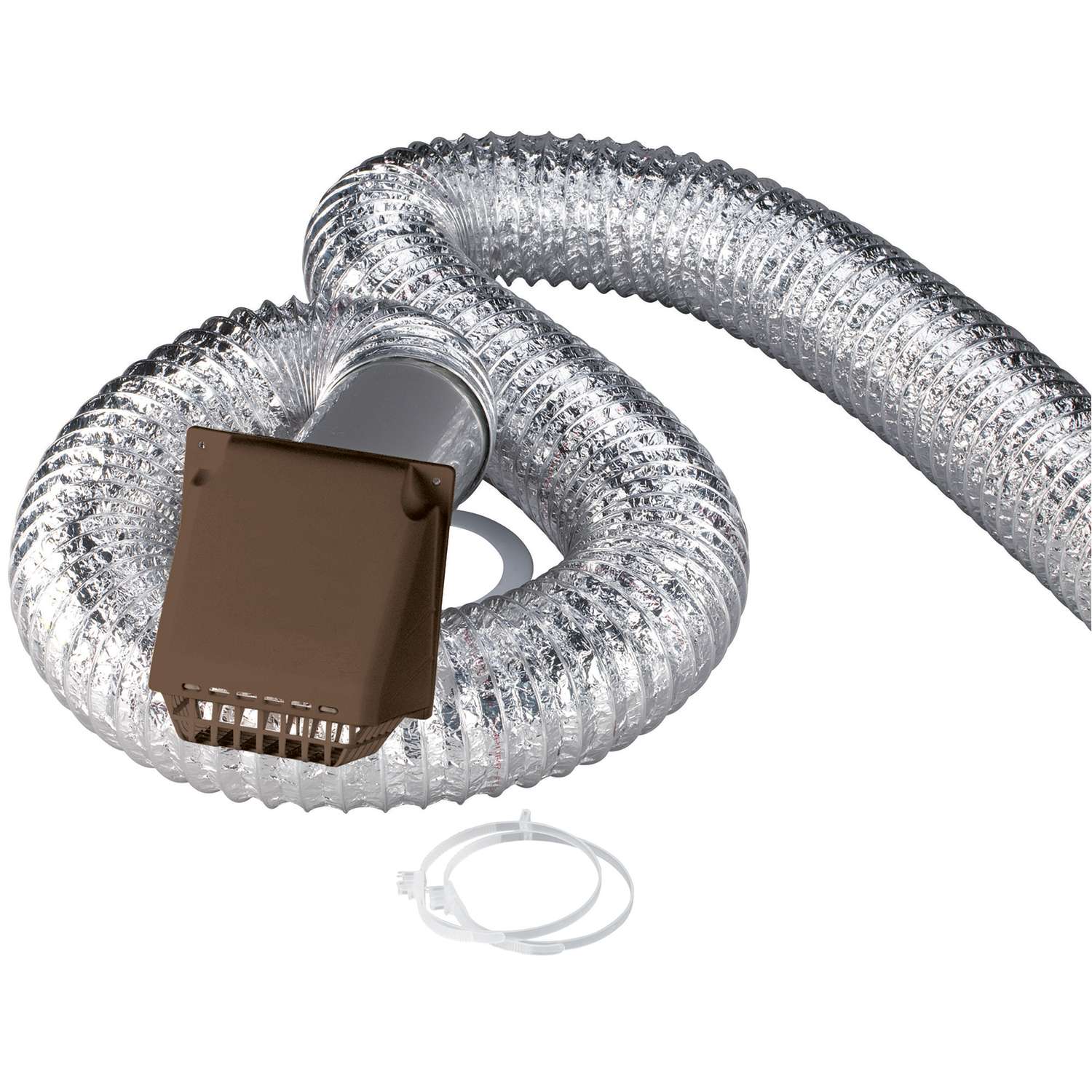 Ace 96 in. L x 4 in. Dia. Brown Aluminum Dryer Vent Kit Ace Hardware