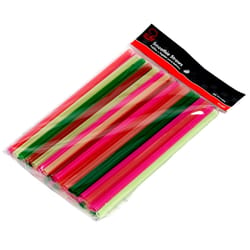 Chef Craft Multicolored Plastic Smoothie Straws