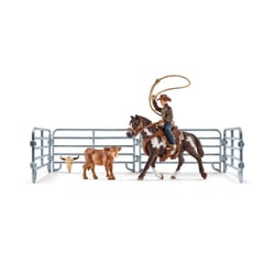 Schleich Farm World Cowboy/Horse Roping Set Toy 11 pc