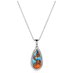 Montana Silversmiths Women's Mountain Glacier Treasures Silver/Turquoise Necklace