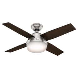 Hunter Dempsey 44 in. Brushed Nickel LED Indoor Ceiling Fan