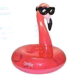 CocoNut Float Multicolored Vinyl Inflatable Flamingo with Shades Glitter Pool Float