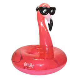 CocoNut Float Multicolored Vinyl Inflatable Flamingo with Shades Glitter Pool Float