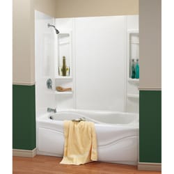 MAAX Finesse 59 in. H X 33-1/2 in. W X 61 in. L White Bathtub Wall Surround