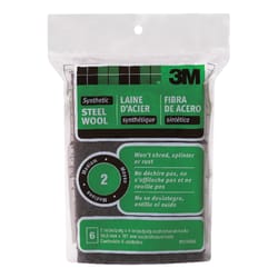3M  2 Grade Medium  Steel Wool Pad  6 pk 