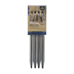 Stansport Silver Tent Stakes 0.5 in. H X 0.75 in. W X 12 in. L 4 pk