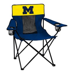 Logo Brands Elite Navy Blue Michigan Wolverine Sport Quad Chair