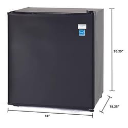 Avanti 1.7 cu ft Black Stainless Steel Compact Refrigerator 233 W