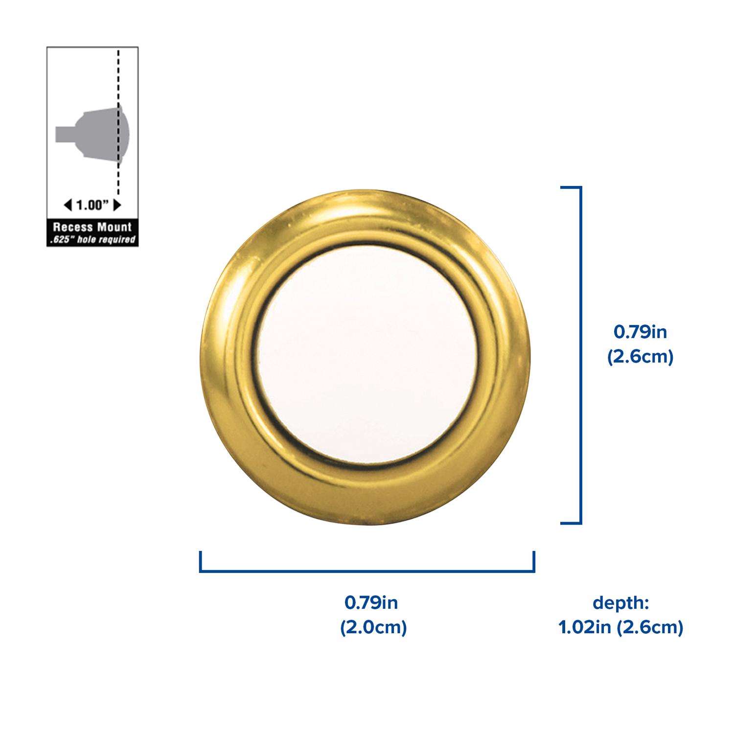 Heath Zenith Polished Brass Gold/White Metal Wired Pushbutton Doorbell Heath Zenith Polished Brass Gold/White Metal Wired Pushbutton Doorbell