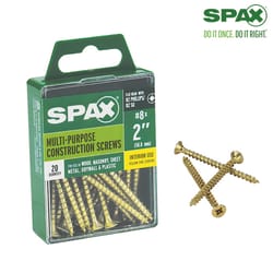 SPAX Multi-Material No. 8 Label X 2 in. L Unidrive Flat Head Construction Screws 20 pk
